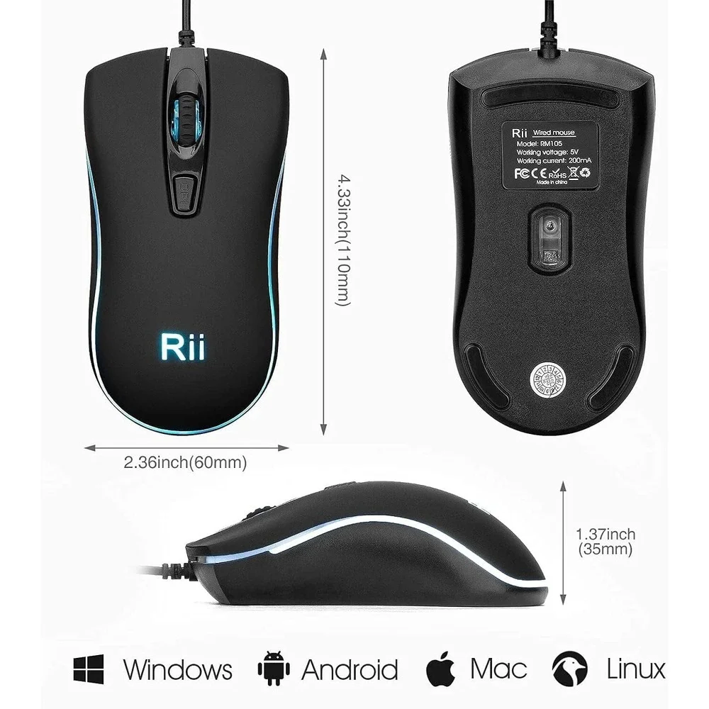 Rii wired mouse
